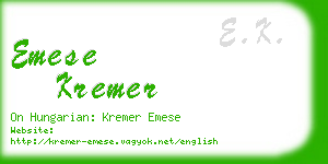 emese kremer business card